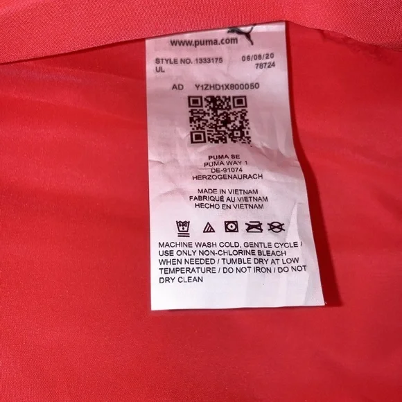 NWT Girls Neon Coral Puma Vest Sz Medium (10/12) - Picture 6 of 8